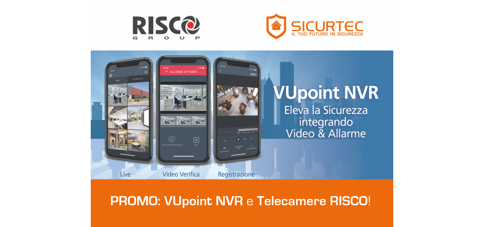 NVR VUpoint e Telecamere Risco: Scopri la promo! 